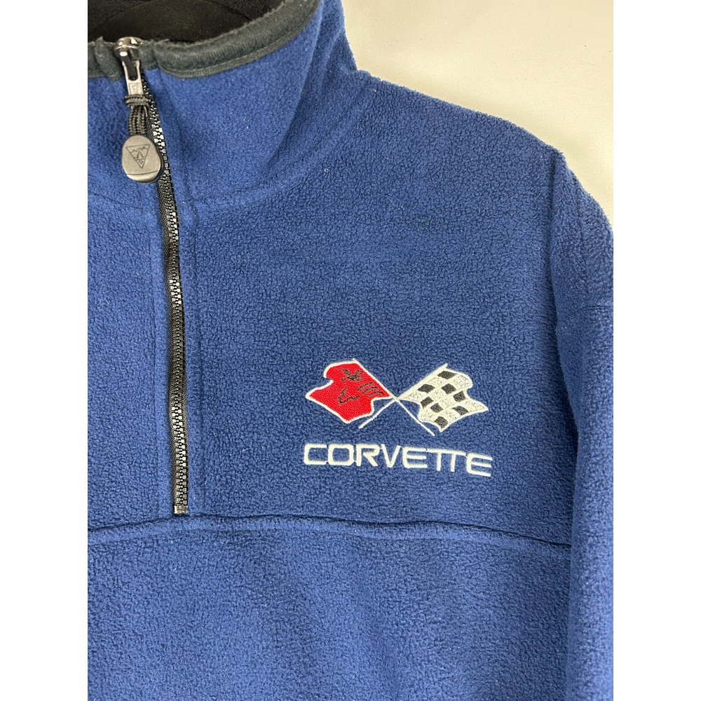 VTG Timberline Colorado Corvette Men's DARK BLUE Fleece Quarter Zip Jacket XL